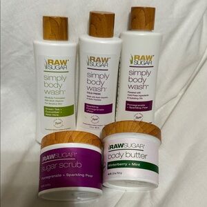Sugar Simply Body Wash and Scrub Collection - Green, Purple, White